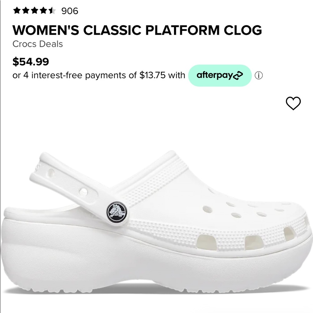 White Platform Crocs Clogs